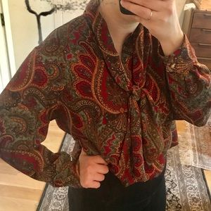 VTG Paisley Cropped Shirt